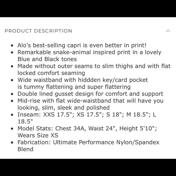 Alo Yoga Capris/cropped skinny  leggings blue - Picture 6 of 7